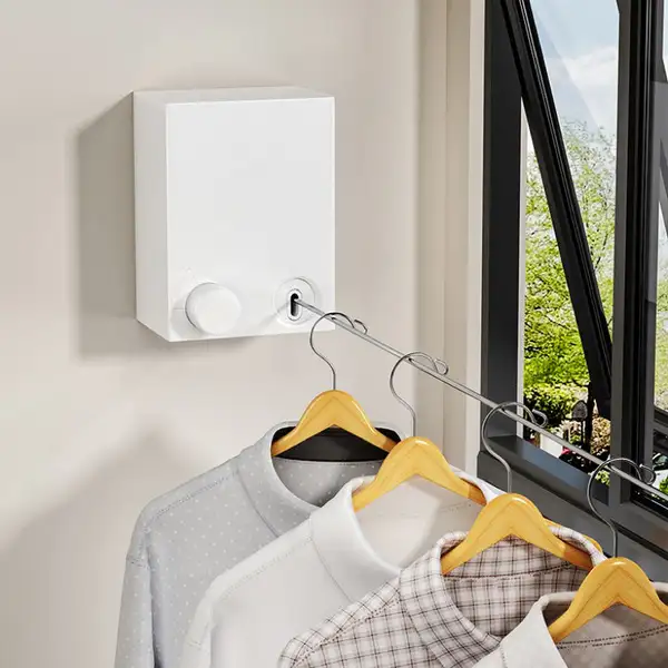 6977091e90a1e_O1CN01vrzfeJ1JGVPZFbItJ_2214549341001-0-cib.600x600.webp 13.8 Feet Telescopic Wall Mounted Magic Clothes Hanger - Image 1