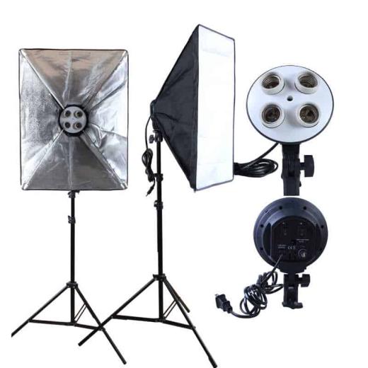 6994558e63cd11771328910.jpeg 4 in 1 Bulb Softbox Setup (Pair) - Image 1