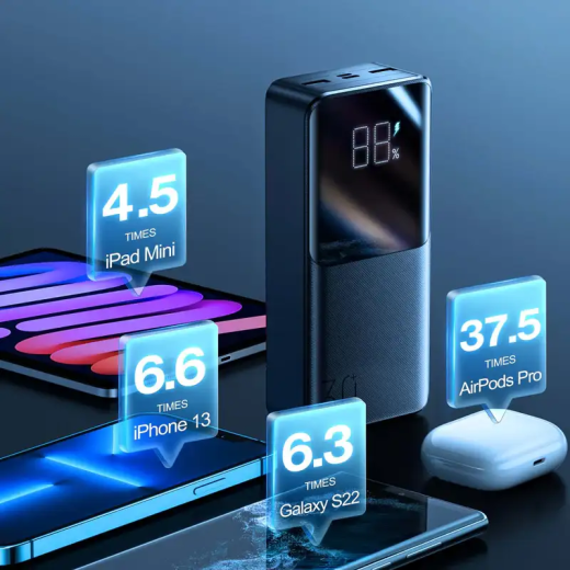 69a1aad2ab4d01772202706.png JOYROOM JR-QP193 30000mAh 22.5W Fast Charging Digital Display Power Bank - Image 1