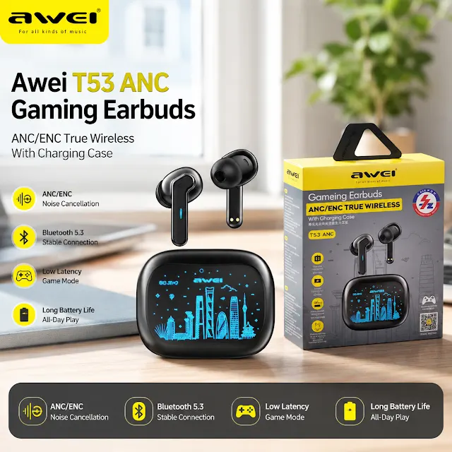 Awei T53 ANC TWS Earbuds Awei T53 ANC TWS Earbuds