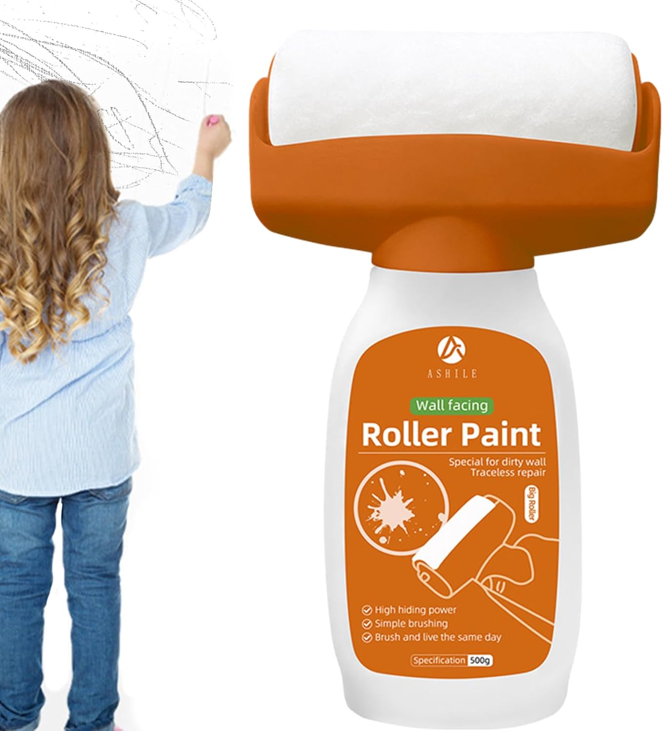 JPLa3kK0tQMI3Z2kahPTrXa3F11hEqyuT6KjELpn Wall Repair Roller Paint 500 ML - Image 1