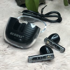 qdJy9Qtcc0YVEIeK7r32YsfZ47t5nK4Q2LrTjupI RECRSI RE-S606 Crystal Clear Transparent Wireless Earphones - Image 1